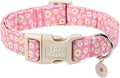 Daisy Dog Collar, Summer Cotton Dog Collar by UPURARAPUP