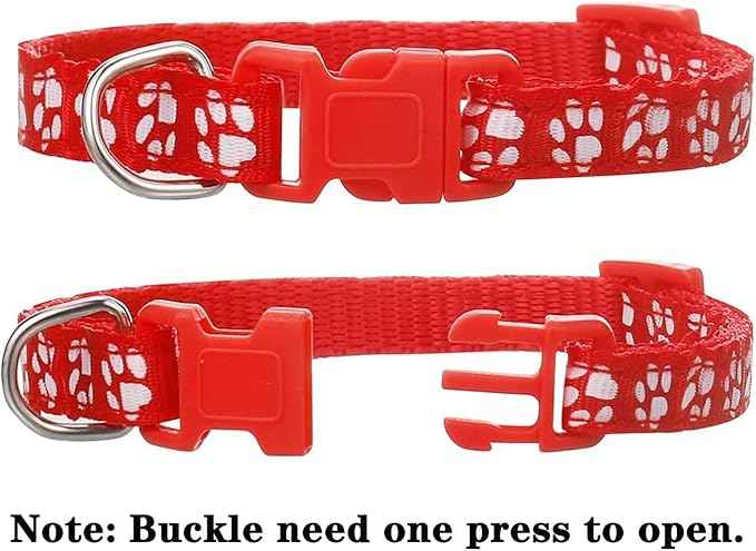 12 Pack Puppy Collars for Litter, Adjustable Puppy ID Collars Soft Nylon