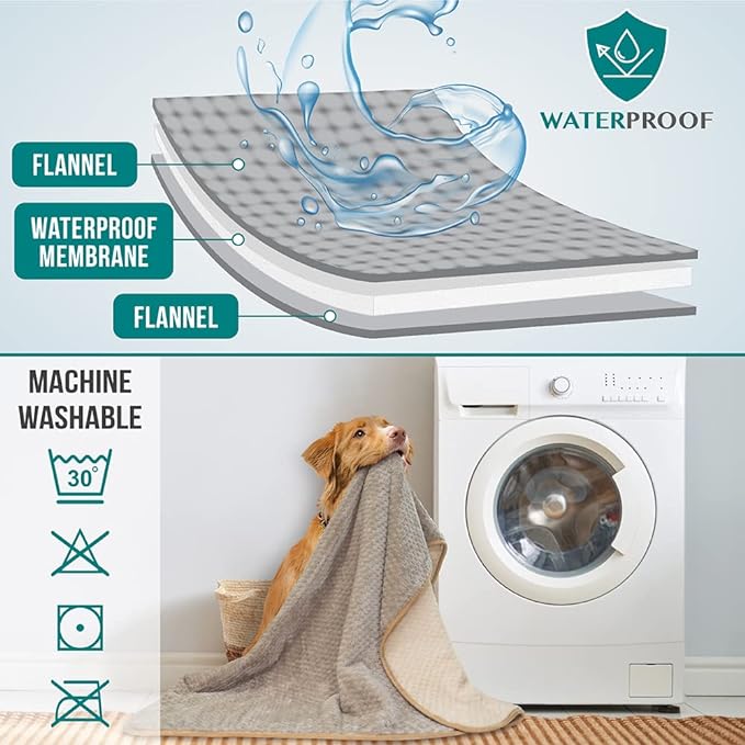 PetAmi Waterproof Dog Blanket, Leakproof XL Pet Blanket - Image 4