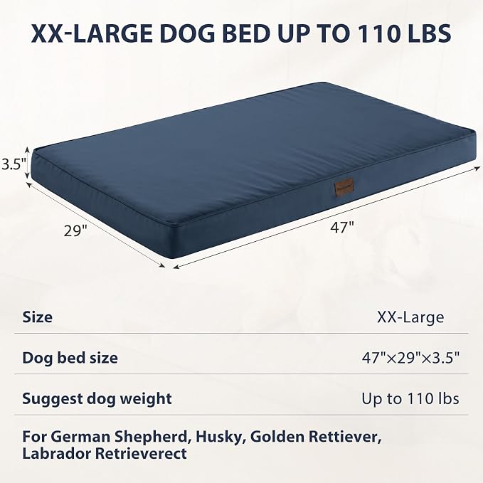 BFPETHOME Outdoor Dog Beds for Large Dogs, Waterproof Dog Bed for Medium - Image 4