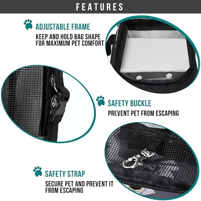 PetAmi Dog Purse Carrier for Small Dogs, Airline Approved Soft Sided Pet Carrier - Image 5
