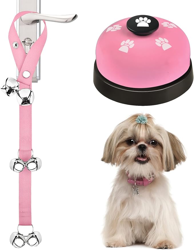 2 Pack Dog Doorbells, Pet Training Bells by JIMEJV