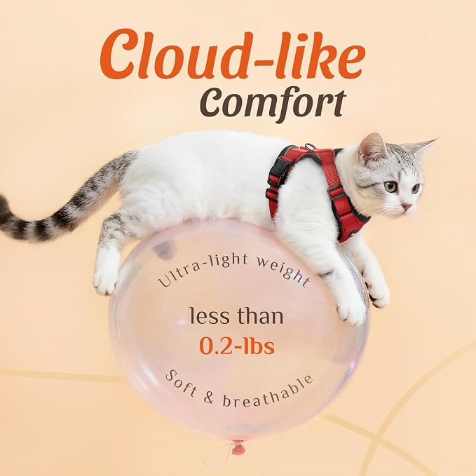 Dooradar Cat Harness and Leash Set, Escape Proof Safe Adjustable Kitten Vest - Image 6
