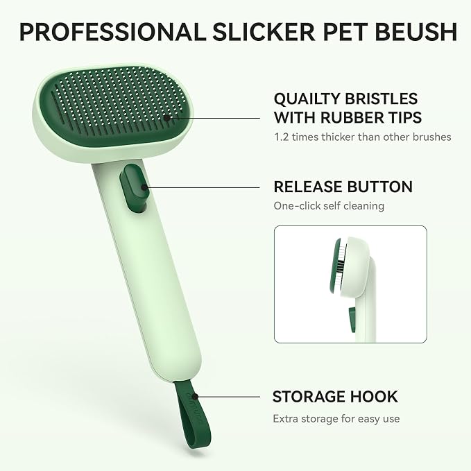 aumuca Cat Brush for Shedding, Cat Brushes for Indoor Cats, Horses Grooming - Image 3