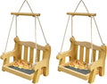 GDYOOSHOW Set of 2 Regency Porch Swing Bird Feeder Cedar Bench Shaped Squirrel by GDYOOSHOW