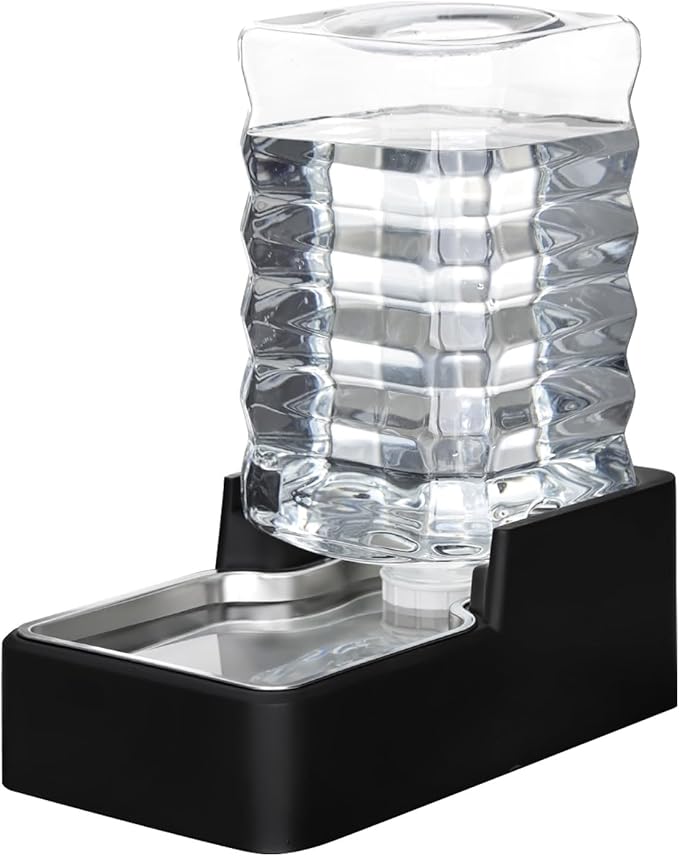 RIZZARI Stainless Steel Pet Water Feeder: 9L Large Gravity Leak-Proof Auto by RIZZARI