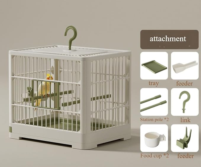Travel Bird Cage Bird Travel Carrier Ornamental Birdcages Features Standing - Image 3