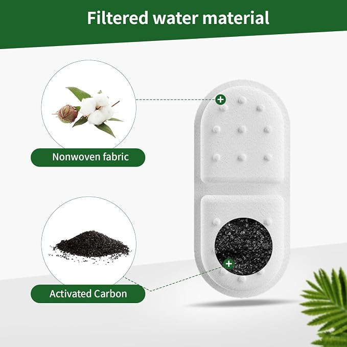 Cat Water Fountain Filter, 1 Pack Replacement Filter & Sponge, Only Applicable - Image 3