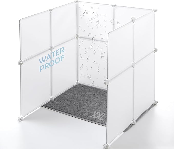 MEEXPAWS Cat Litter Box Enclosure Splash Guard XXL 27.9L × 27.9W x 31.5H inch by PETPRODUCTS