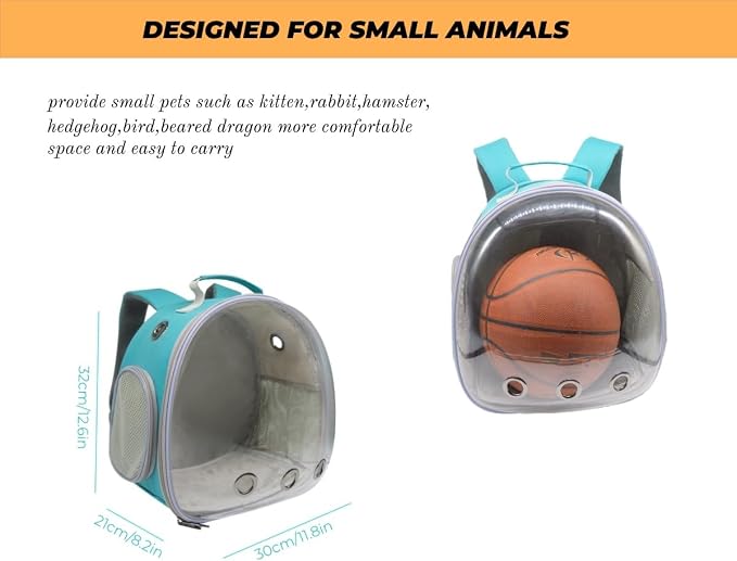 Small Animal Carrier Guinea Pig Backpack, Transparent, Breathable Backpack - Image 2