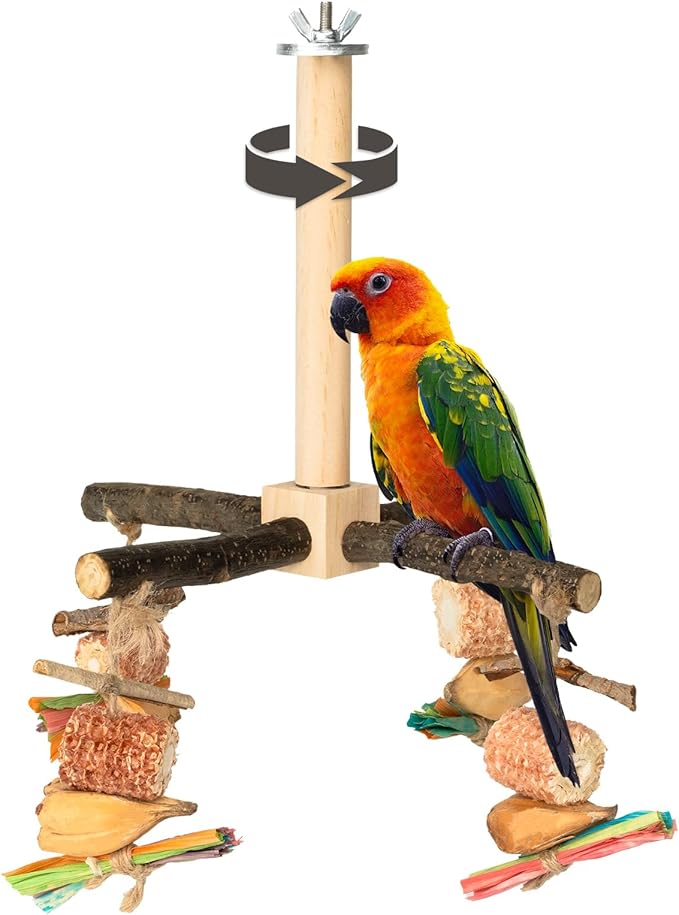 Agape Rotating Parrot Perch Toy by Agape