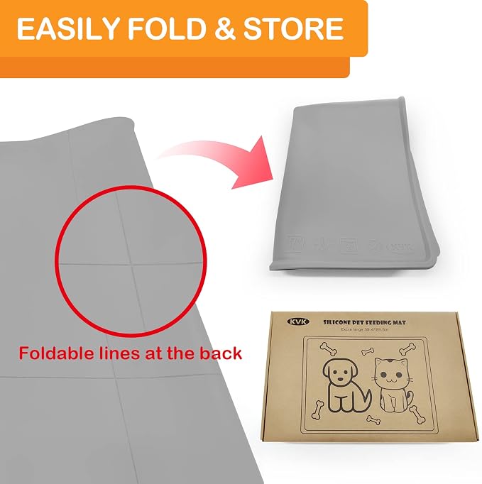 Pet Food Mat Pet Feeding Mat Silicone Placemat - Image 4