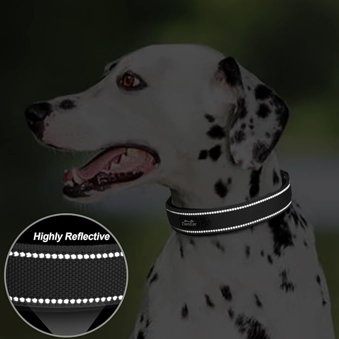 PetiFine Dog Collar for Large Dogs, Neoprene Padded and Adjustable, Reflective - Image 4
