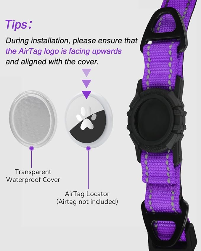 Joytale Airtag Dog Collar, Reflective Pet Collar - Image 3