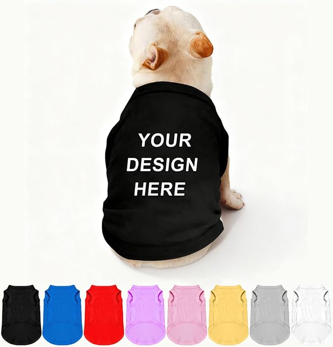 Custom Dog Shirt Pet T Shirts for Small Medium Large Dogs Customized Clothes by Plmoknijb