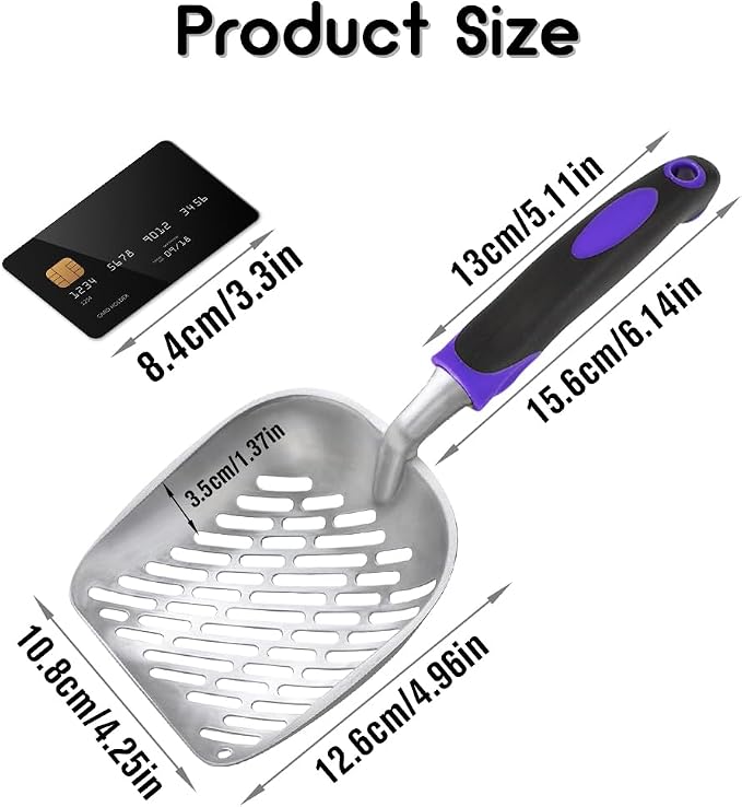 Cat Litter Scoop -Metal Cat Litter Scoop-Upgrade Sturdy Mesh Scooper - Image 2