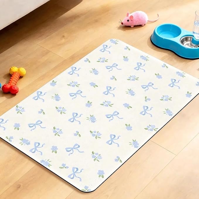Dog Food Mat for Pet Cat Food Mat, Non-Slip Cat Pet Feeding Mats for Floor by BACDOILQ