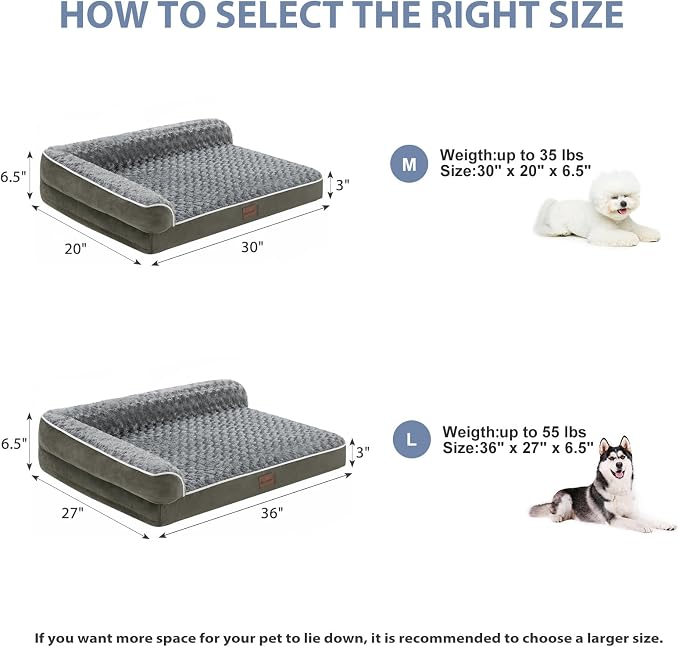 BFPETHOME Orthopedic Dog Beds for Large Dogs-Waterproof Sofa Pet Bed - Image 4