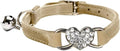 Heart Bling Cat Collar with Safety Belt and Bell Adjustable 8-10 inches by WDPAWS