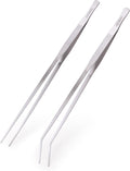 VORESTIC Straight and Curved Aquarium Tweezers Set 18 Inch, Stainless Steel by VORESTIC