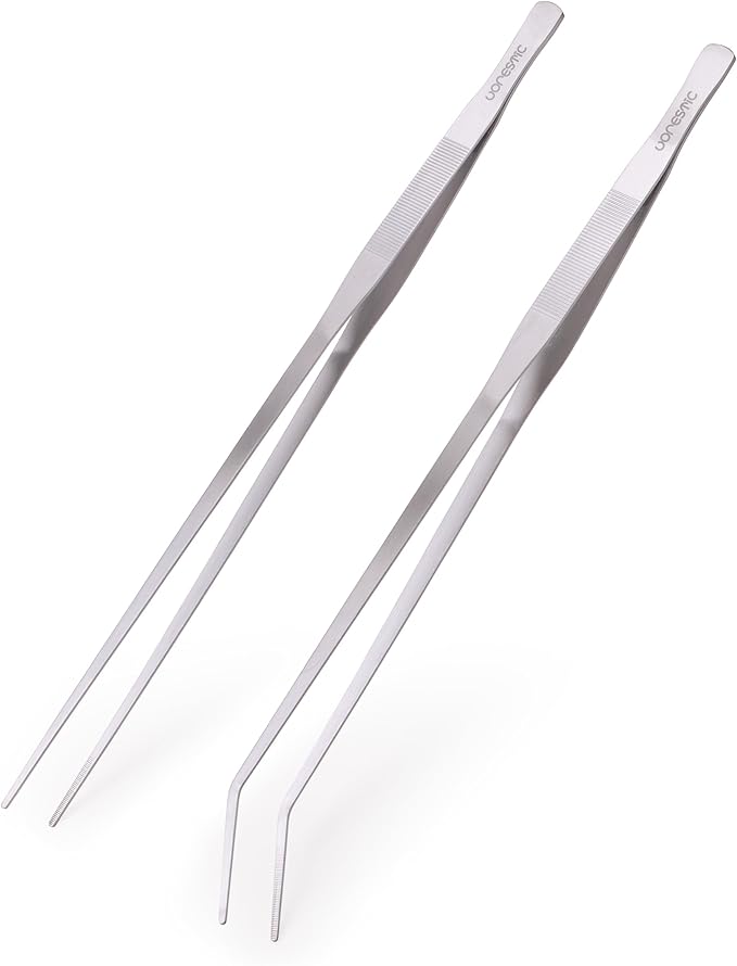 VORESTIC Straight and Curved Aquarium Tweezers Set 18 Inch, Stainless Steel by VORESTIC