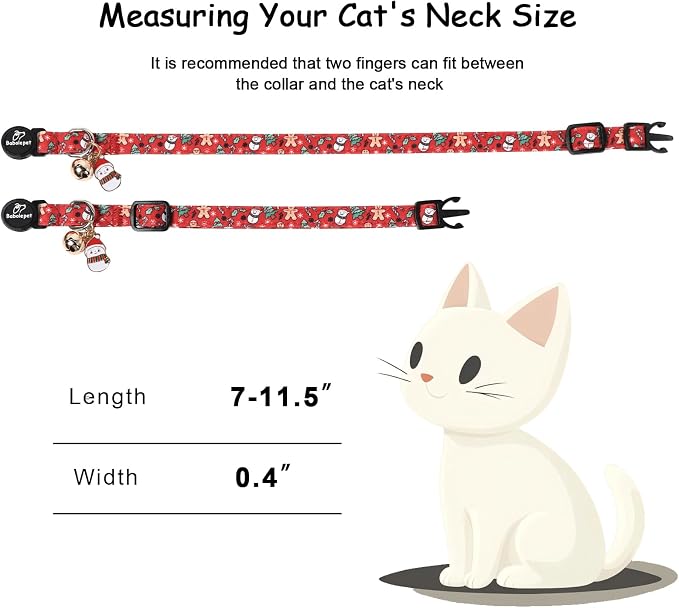 2 Pack Christmas Cat Collars - Image 4