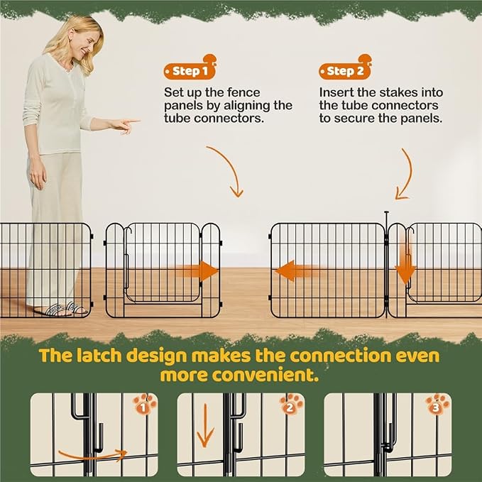 Yaheetech Expandable Dog Playpen, 16 Panel 20 inch Puppy Playpen - Image 7