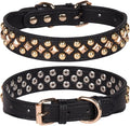 Spiked Dog Collar Soft Pu Leather Mushrooms Rivet Spike Studded Puppy by Unknown