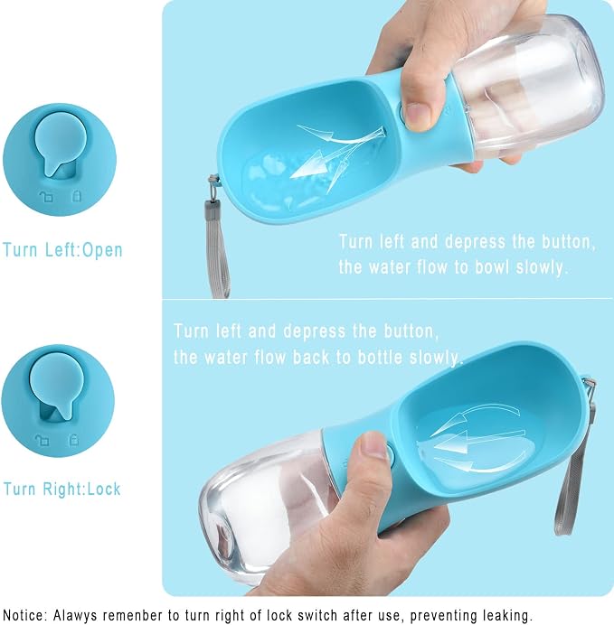 Dog Water Bottle with Food Container, Travel Puppy Water Bowl, Portable Pet - Image 5