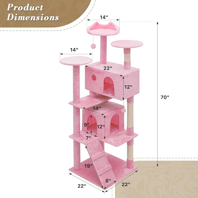 Athena Collection 70 Inch Cat Tree - Image 2