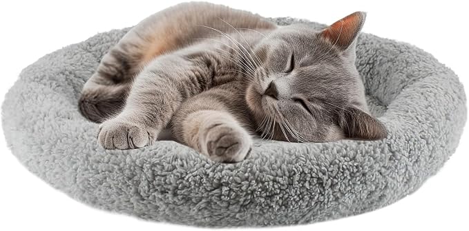 LESYPET Cat Bed for Indoor Cats, Small Pet Bed Curl Sleep Cushion by LESYPET