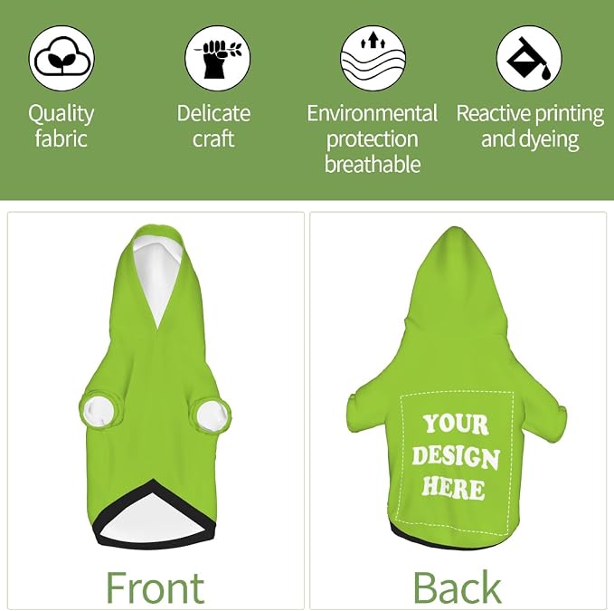 Dog Clothes, Custom Dog Hooded Sweatshirt, Personalized Pet Costume Robe Shirt - Image 4