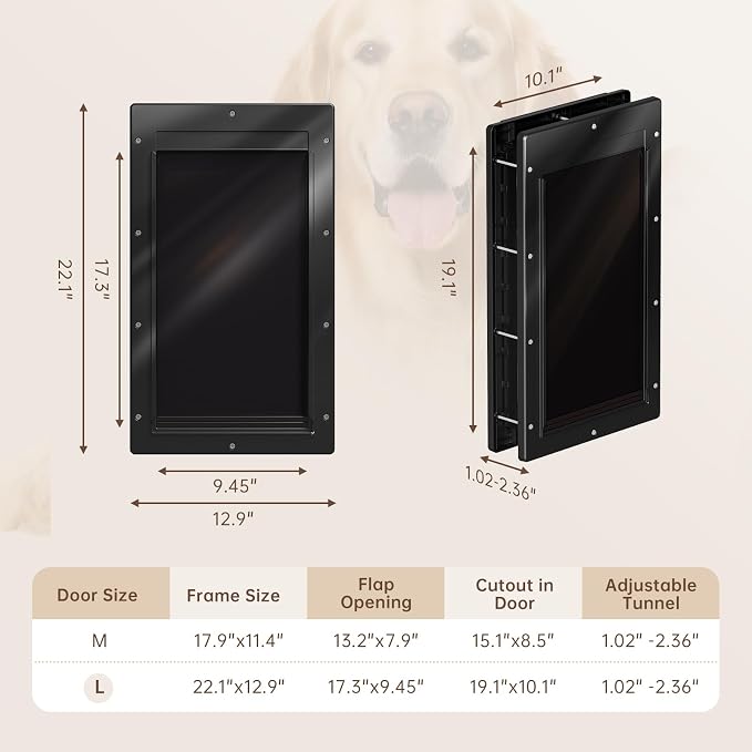 Never Rust Plastic Dog door, Large Doggy Door, Doggie Door - Image 7