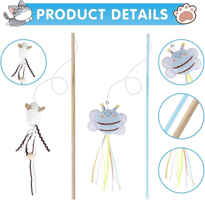 NOWFRESH Cat Wand Toy Set, Equipped - Image 3