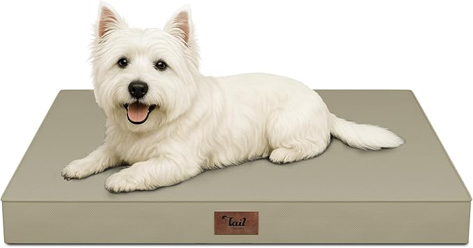 Outdoor Dog Bed for Small Dogs & Cats, Waterproof Dog Crate Mat Orthopedic Egg by TailStories