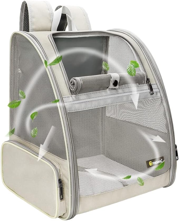 Texsens Pet Backpack Carrier for Small Cats Dogs | Ventilated Design, Safety by TEXSENS