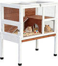 2-Story Guinea Pig Cage with Stand, Walnut - GlobalHabitat Supply