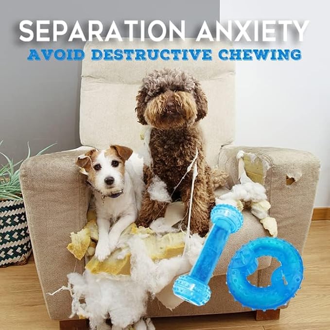 Puppy Chew Toys for Teething Puppies, Cooling Dog Toys Natural Teething Rubber - Image 4