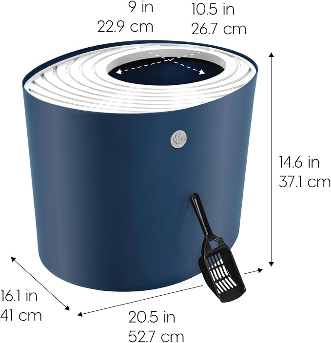 IRIS USA Cat Litter Box, Large Top Entry - Image 2