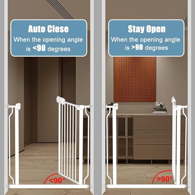 Narrow Baby Gate 24 to 29 Inch Wide Pet Gate Pressure Mounted No Drill Safety - Image 5