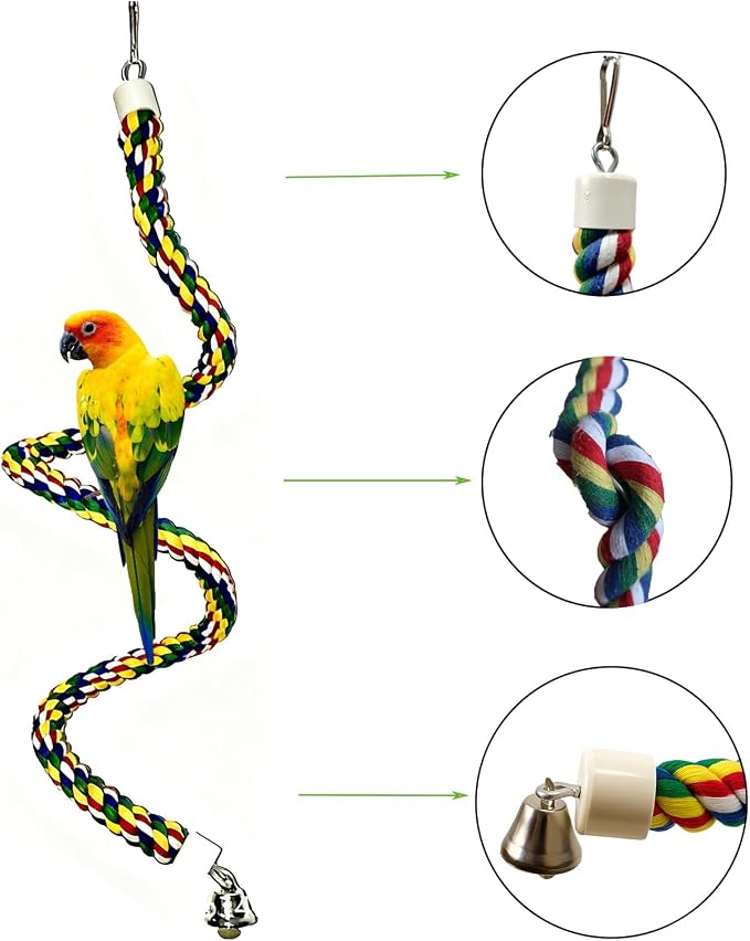 Bird Rope Perch & Birds Swing Set - Image 2