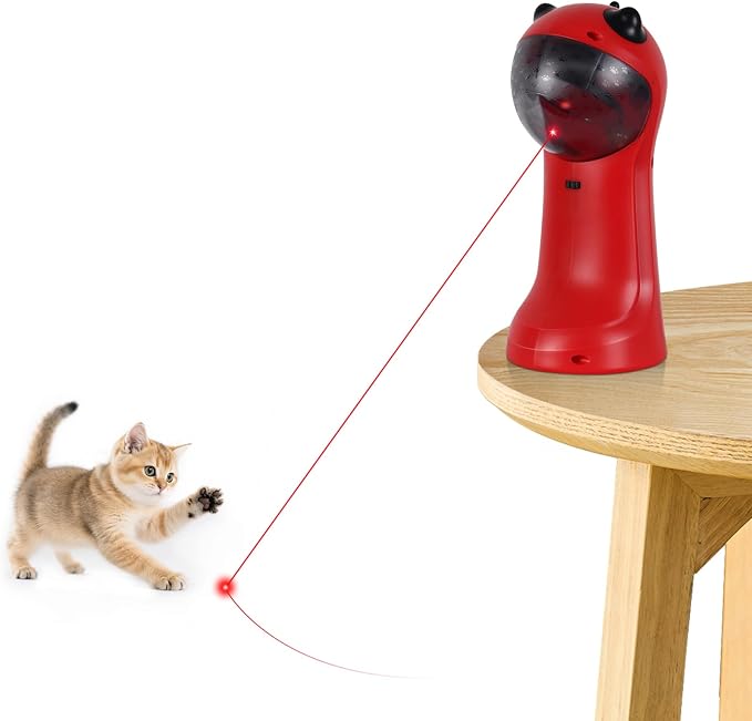 TBTeek Cat Toy, Motion-Activated, Rechargeable, 5 Fun Patterns, Random Rotating by TBTeek