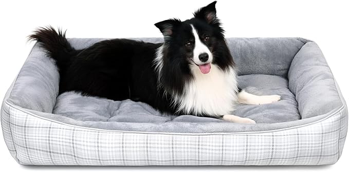 MIHIKK Rectangle Dog Beds for Large Dogs & Cats, Orthopedic Sleeping Pet Bed by MIHIKKPet%E2%80%99sHome
