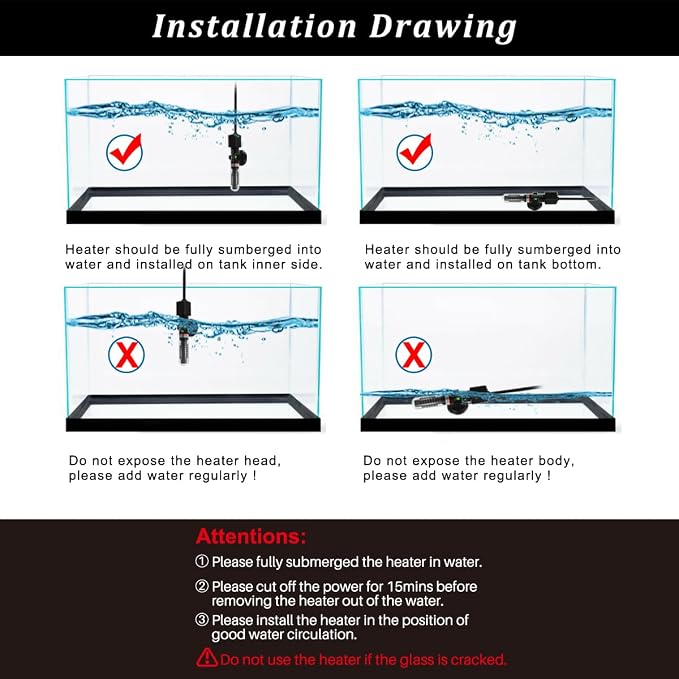 PULACO 25Watt Mini Aquarium Submersible Betta Heater - Image 6