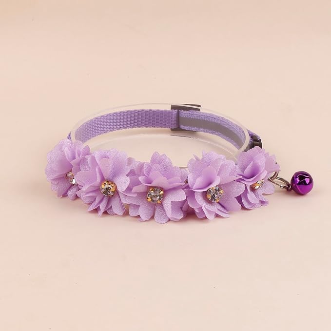 2 Pack Cat Collar Pink Floral - Image 5