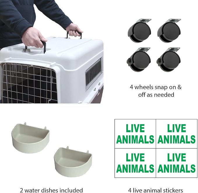 SportPet Airline Compliant LARGE 28.75" Travel Dog Kennel-Durable Plastic - Image 5
