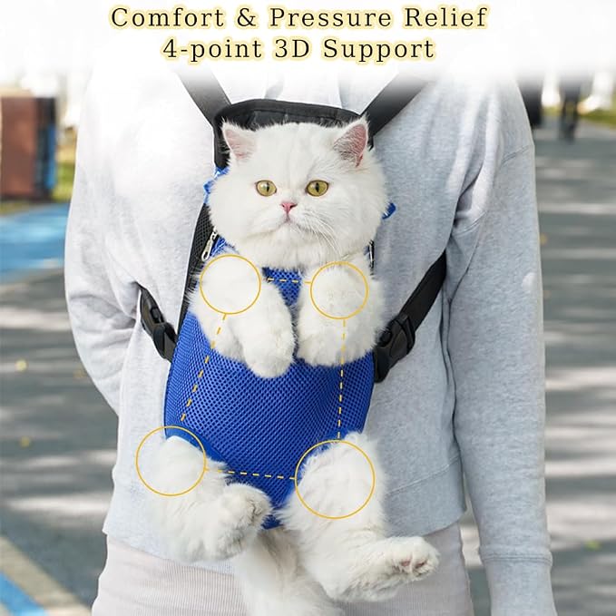 Dog Carrier Backpack, Adjustable Puppy Front Carrier Backpack, Ventilated Dog - Image 3
