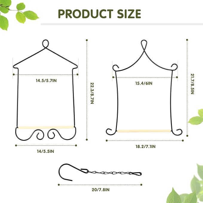 4PK Metal Frame Hummingbird Swings and Perches - Image 2