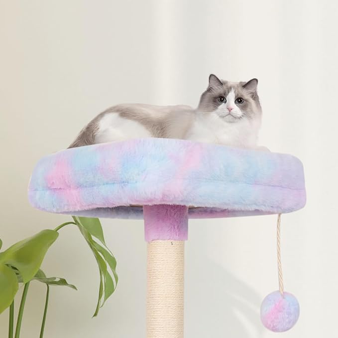 MIAO PAW Rainbow Cute Cat Tree for Indoor Cat Tower - Image 4