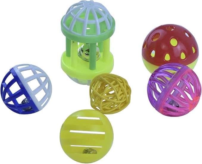 6pcs Foraging Ball Bird Toys Conures Feeder Toys Parakeets Foot Talon Toy - Image 5